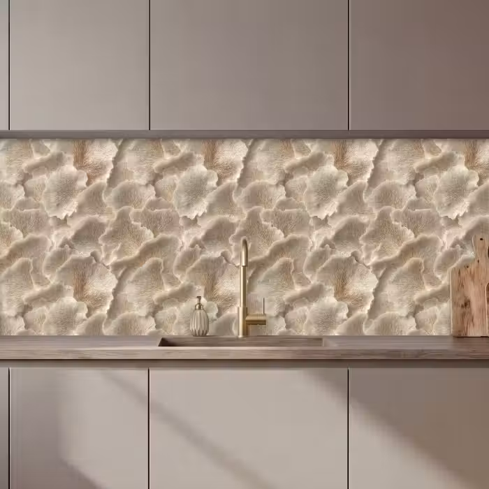 Revestimiento cocina - Texturas abanico - Beige - Textura fibra