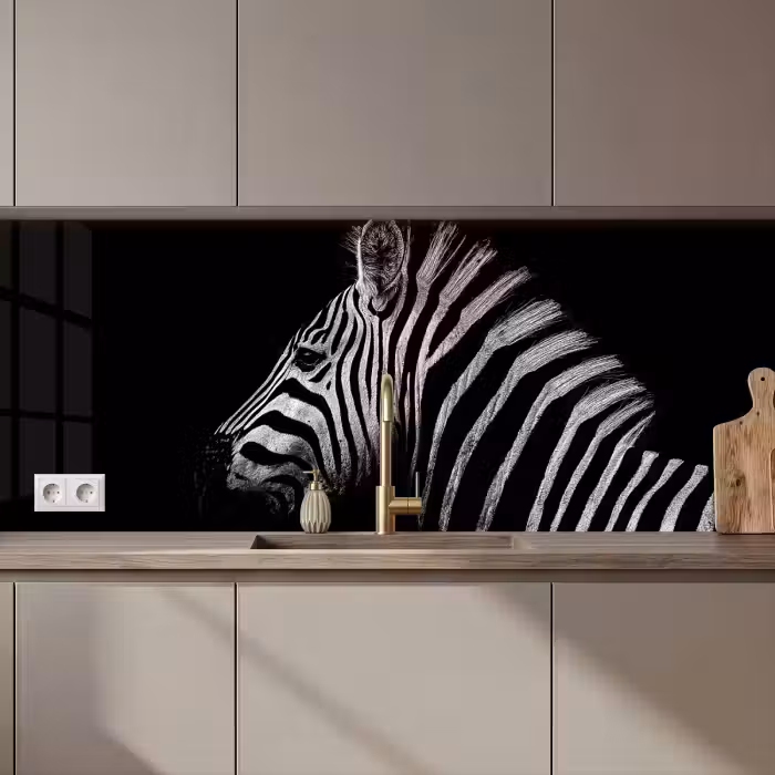 Revestimiento cocina - Cebra - Animal - Negro
