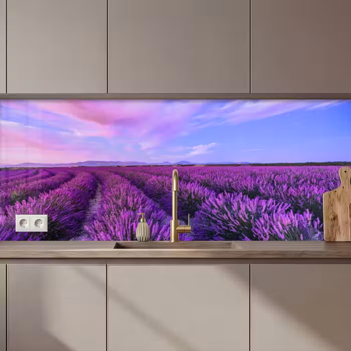 Revestimiento cocina - Lavanda - Violeta - Flores - Naturaleza