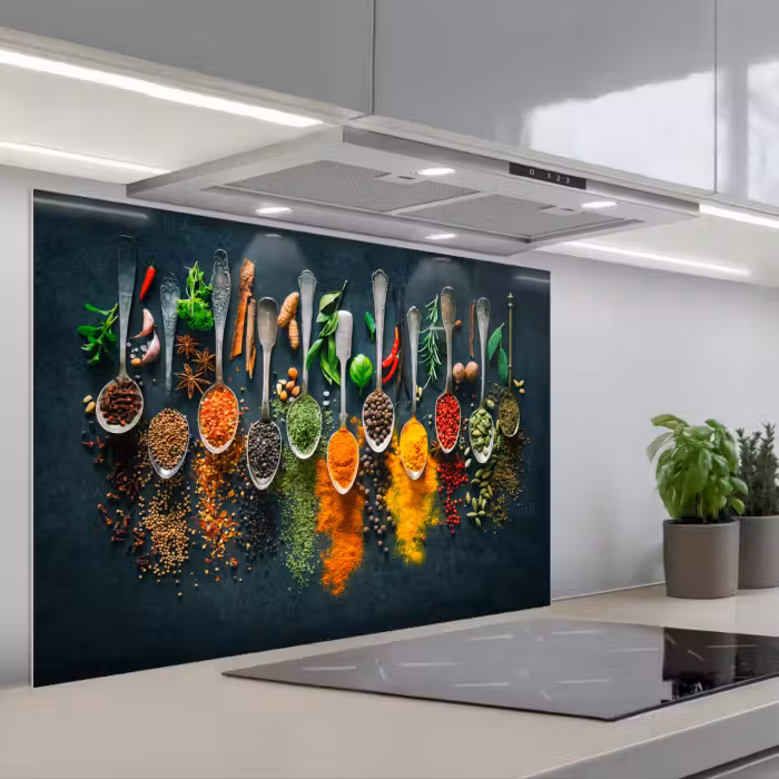 Salpicaderos de cocina - Hierbas - Especias - Cucharas