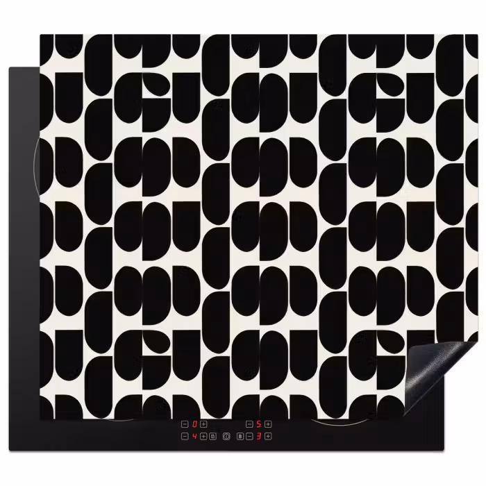 Protector de inducción - Moderno - Estampado - Negro