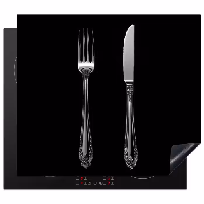 Protector de inducción - Tenedor - Cuchillo - Plata