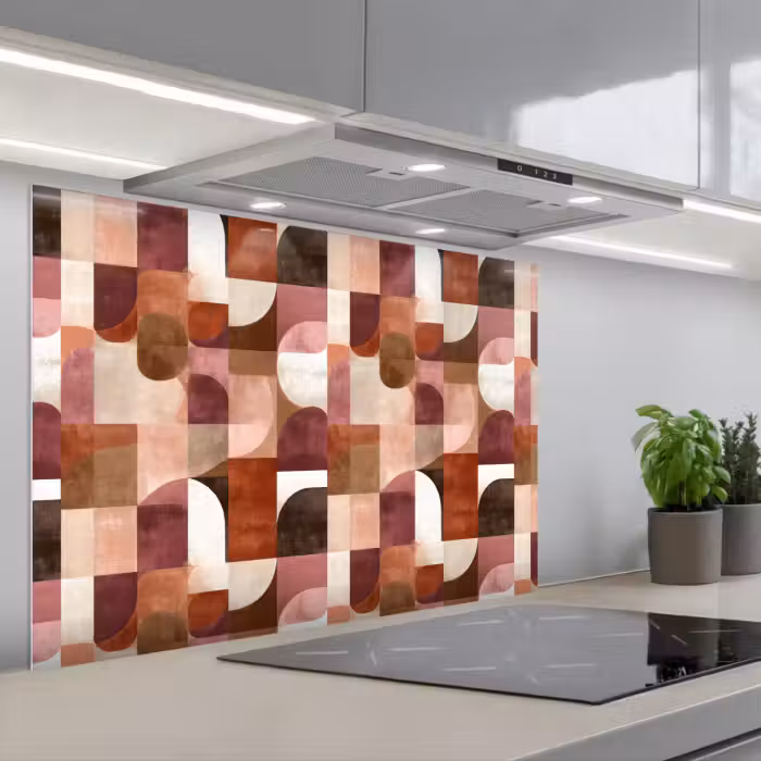 Salpicaderos de cocina - Geometría - Moderno - Retro