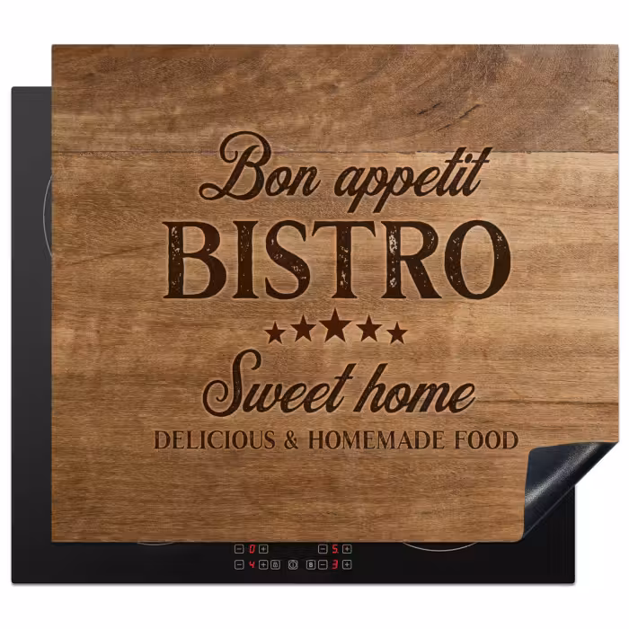 Protector de inducción - Cita - Bistro - Buen provecho - Dulce hogar - Textura de madera