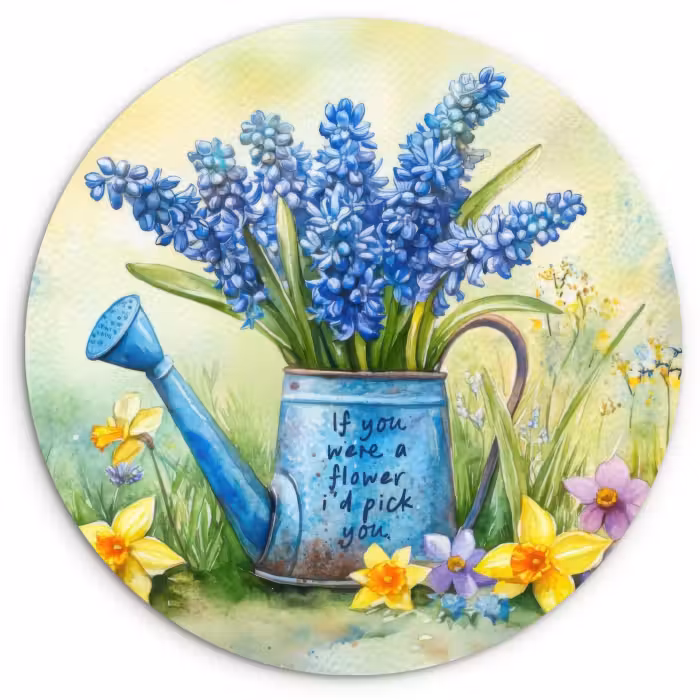 Cuadro redondo - Flores de lavanda - Cita - Regadera